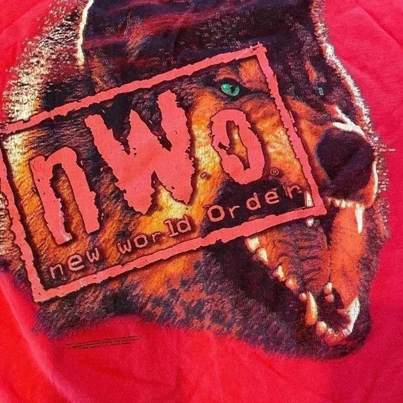 Vintage 90s WCW NWO Wolfpac Wrestling Shirt Too Sweet Nash, Hogan, Sting  Sz M - Picture 7 of 11